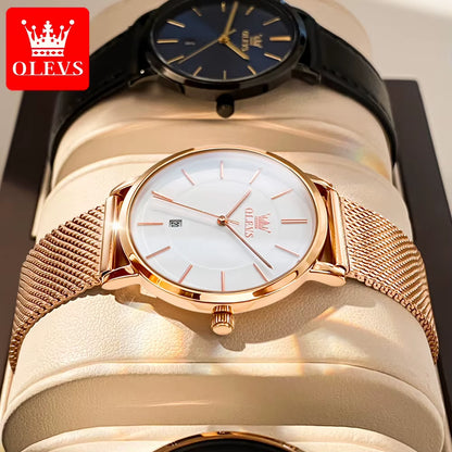 5869 Ultra Thin Women'S Quartz Watch High Quality Rose Gold Stainless Steel Waterproof Watch Top Luxury Brand Women Watch.